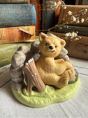 Franklin Porcelain Woodland Surprises Bear by Jacqueline B. Smith 1984